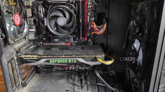 Detailed view of a dusty PC