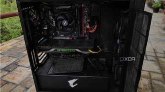 Front view of a dusty PC