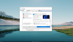 Screenshot of Hyper-V Manager and quick create wizard open over a Windows 11 desktop background