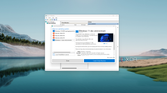 Screenshot of Hyper-V Manager and quick create wizard open over a Windows 11 desktop background