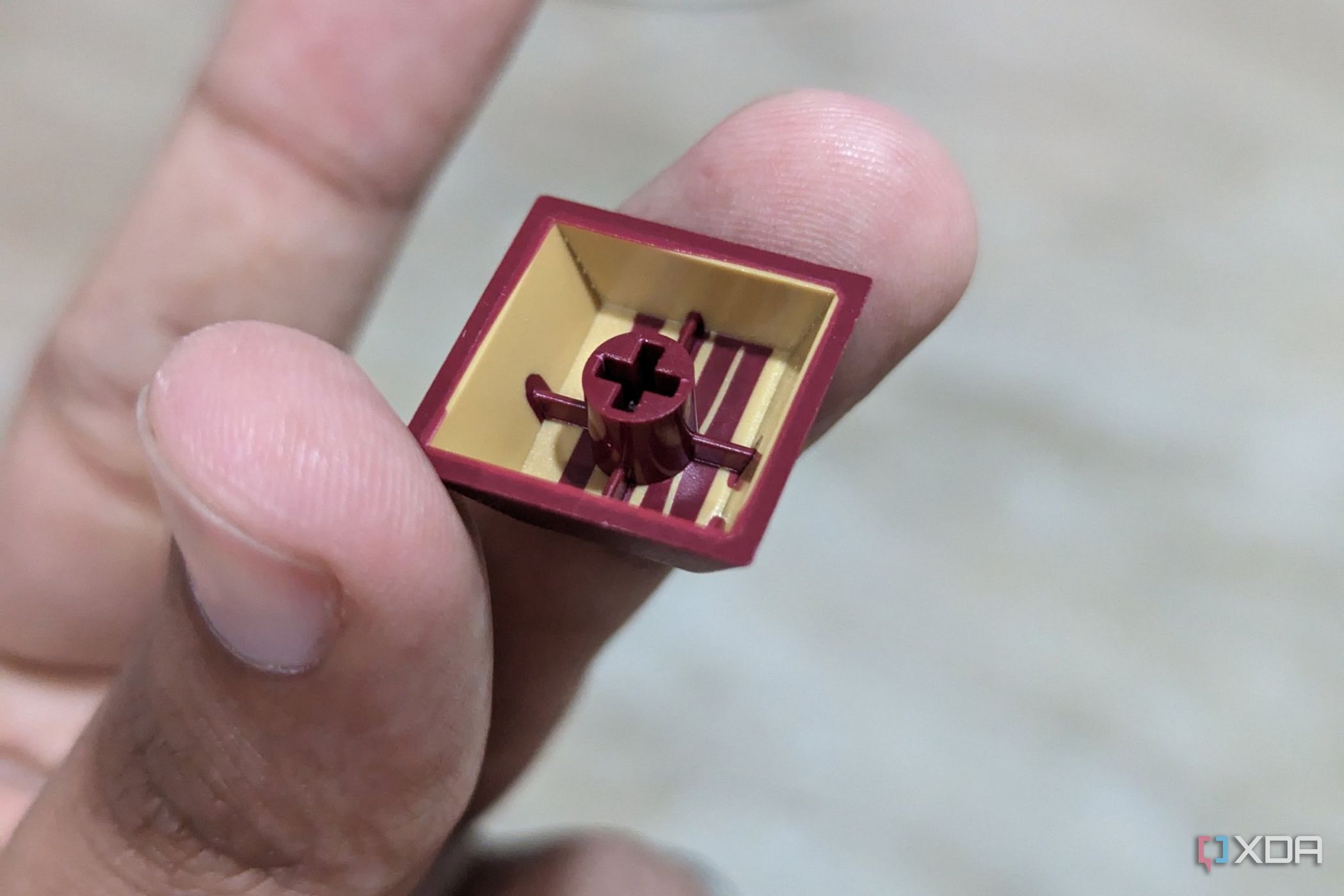 A view of a keycap