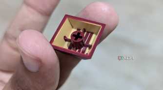 A view of a keycap
