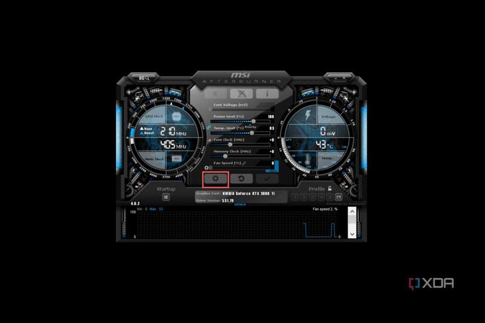 Click on the Settings icon