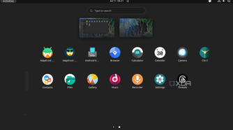 Threads app icon in Ubuntu Linux app drawer