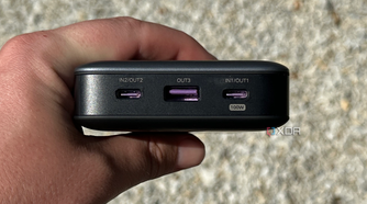The three ports available on the UGreen 145W Power Bank.