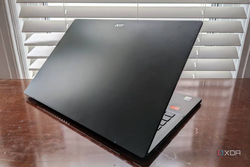 The back profile of the Acer Swift Edge 16 showing the lid