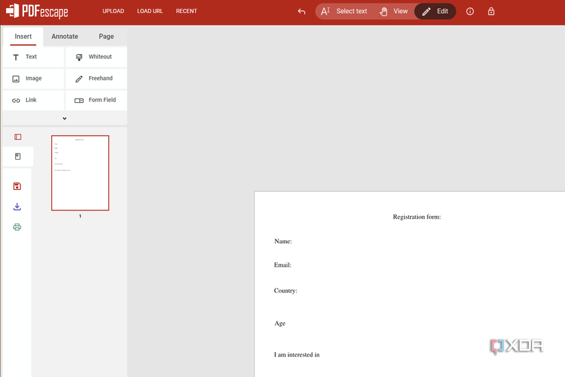 Adding text to  a PDF