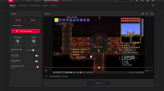 AMD Radeon Software ReLive Record tab.