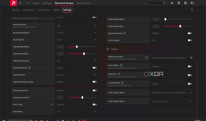 AMD Radeon Software ReLive Settings.