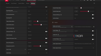 AMD Radeon Software ReLive Settings.