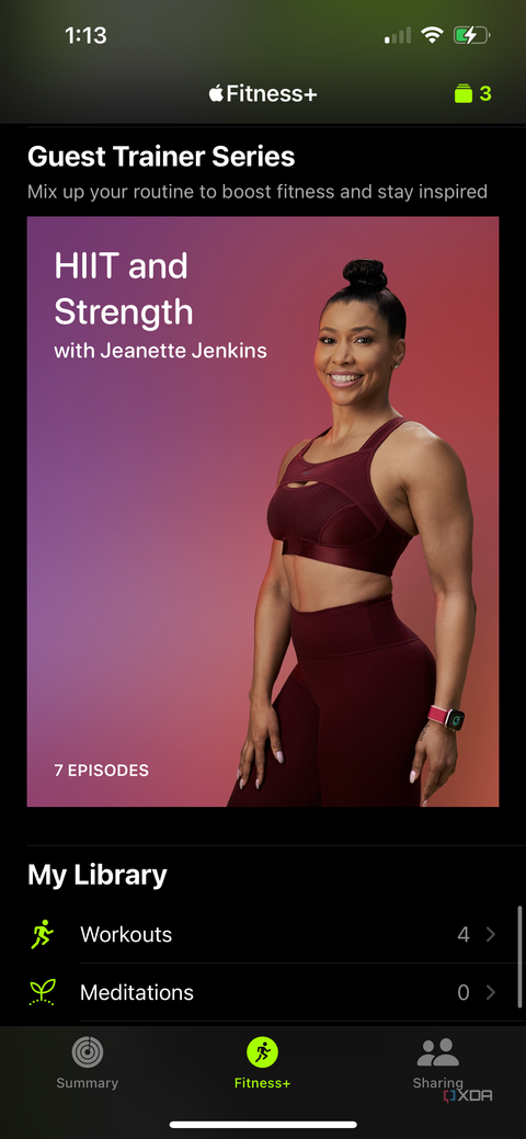 The Guest Trainer Series highlight trainer in the Apple Fitness Plus section of the Apple Fitness app