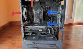 An MSI MAG Forge 110R with two intake fans and two exhaust fans