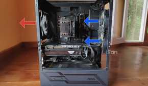 An MSI MAG Forge 110R with two intake fans and one exhaust