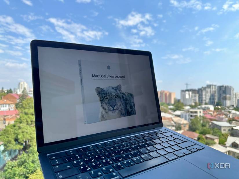 Mac OS X Snow Leopard 10.6 poster on MacBook Air M2
