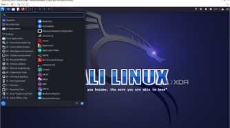 Snapshot of Kali Linux desktop in a VMware virtual machine
