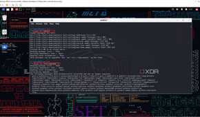 Snapshot of using Terminal to update Kali OS in VMware