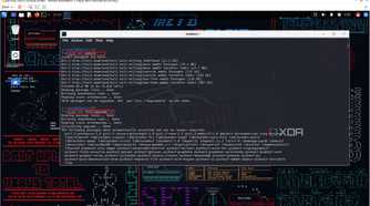 Snapshot of using Terminal to update Kali OS in VMware