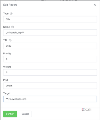 Creating a subdomain