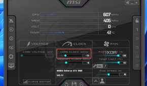 Use the Core Clock slider to increase the clock speed of your GPU's core by 25MHz