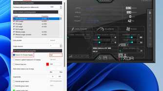 An overview of the hardware monitoring settings in MSI Afterburner