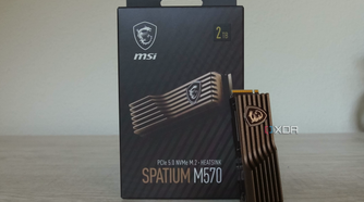 MSI Spatium M570 box and SSD.