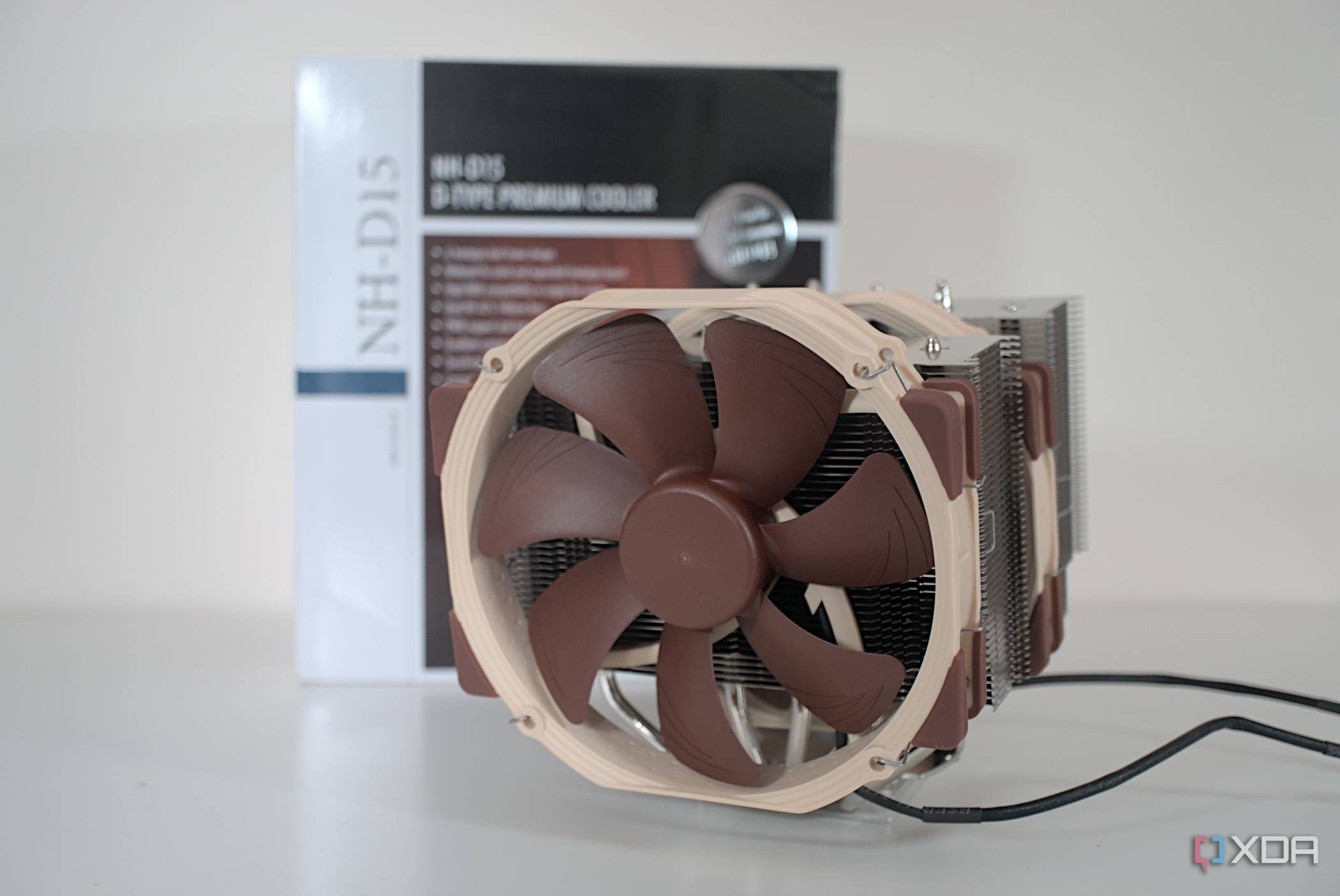 An image of Noctua NH-D15 CPU cooler.