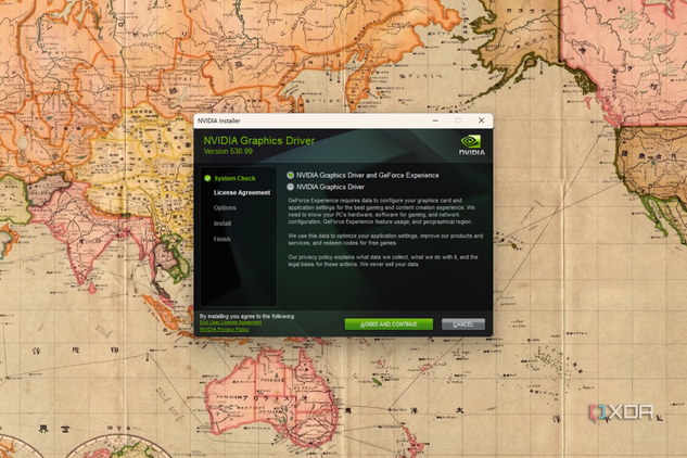 Nvidia driver installation.