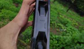 Side view of a case fan depicting the arrow markings