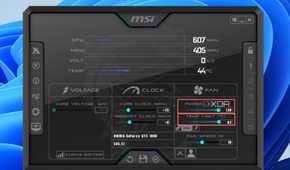 Max out the Power Limit and Temp Limit by dragging their sliders to the right