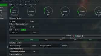 Home screen of Ryzen Master on launch