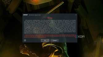 Ryzen Master launch warning screen