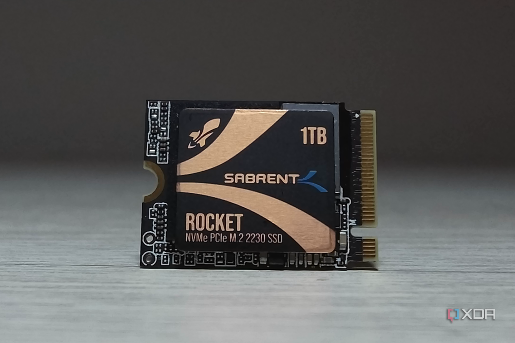 A closeup of the Sabrent Rocket 2230.