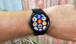 Samsung Galaxy Watch 6 Classic worn and showing the app drawer