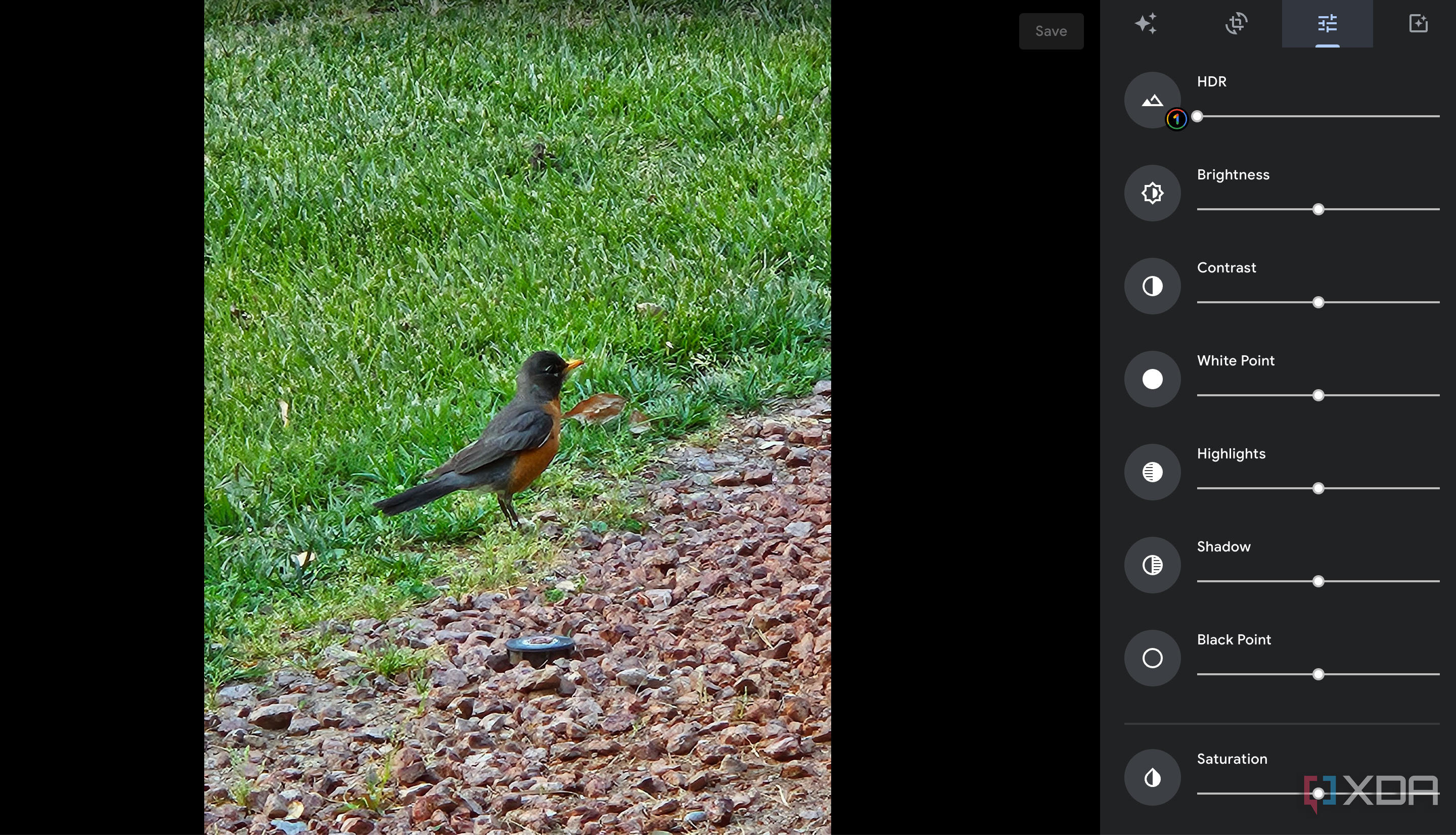 Photo editing tools on Google Photos 