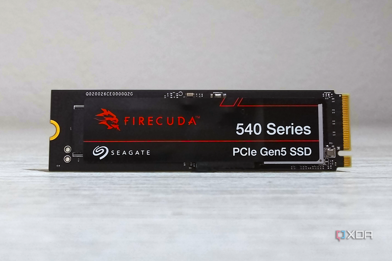 Seagate FireCuda 540 from the front.