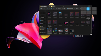 Screenshot of the File Explorer in Windows 11 showing Snap Layout options