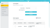 TP-Link Deco BE85 webUI showing firmware upgrade options