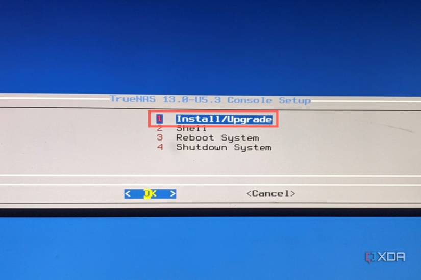 An image illustrating the settings used to install TrueNAS CORE OS
