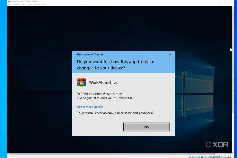 Installing a version of WinRAR downloaded from a questionable website