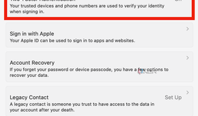 The two-factor authentication settings in System Settings