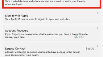 The two-factor authentication settings in System Settings