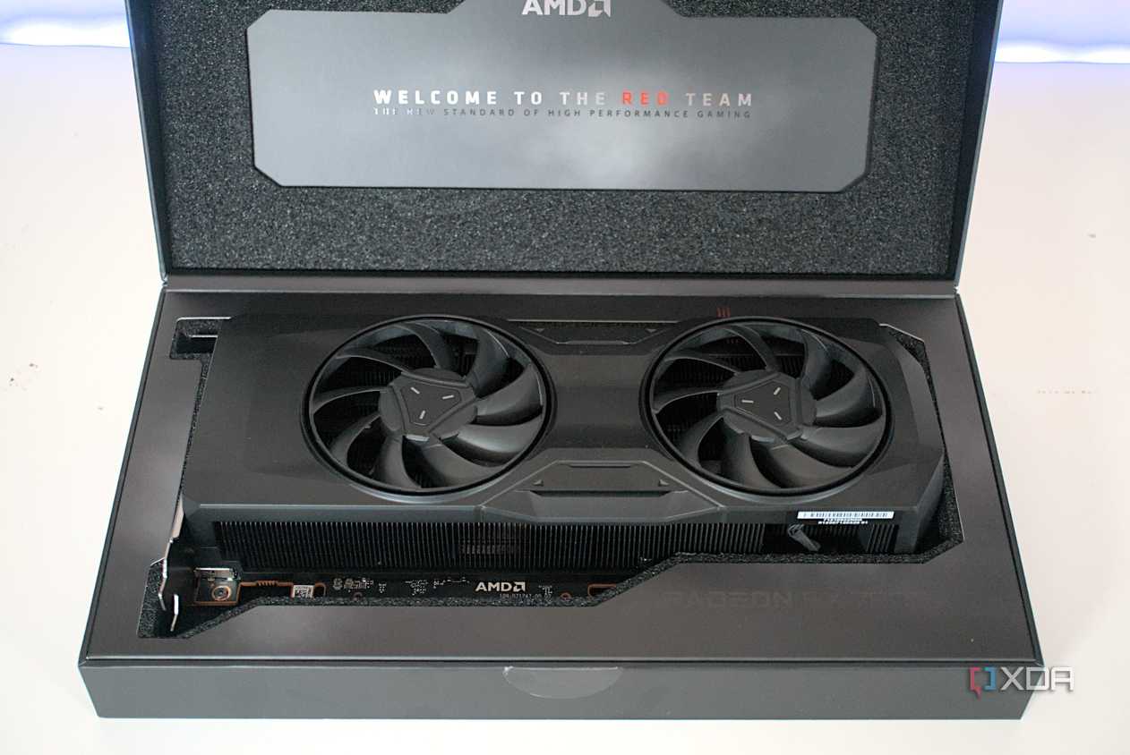 AMD Radeon RX 7800 XT in its packaging