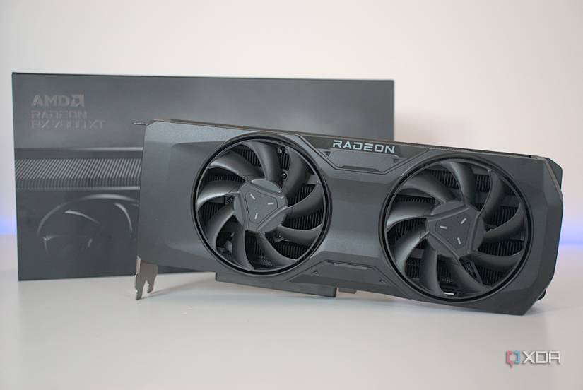 Front shot of the AMD Radeon RX 7800 XT