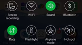 QUick settings screen sharing option on an LG smartphone, which uses Miracast
