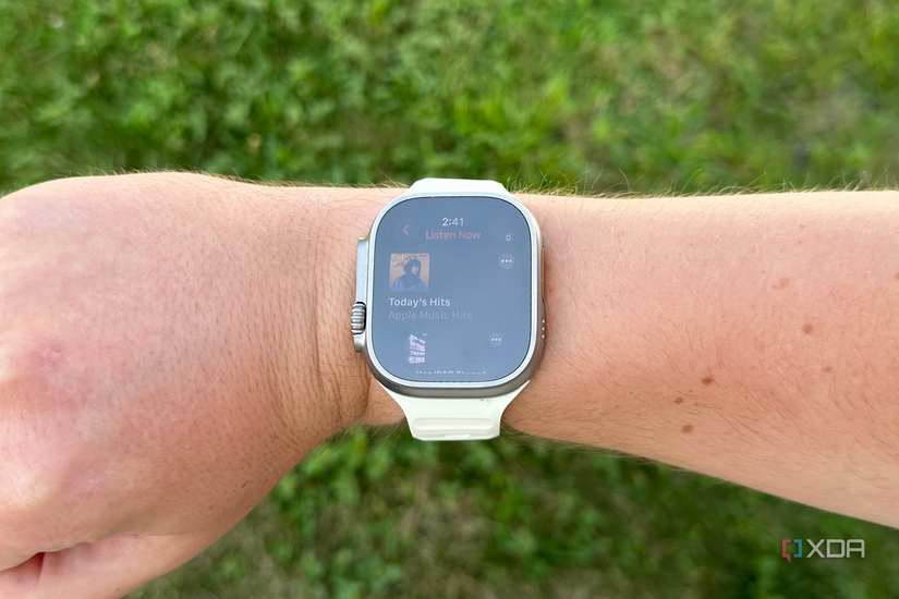 The Apple Music app running on an Apple Watch Ultra.