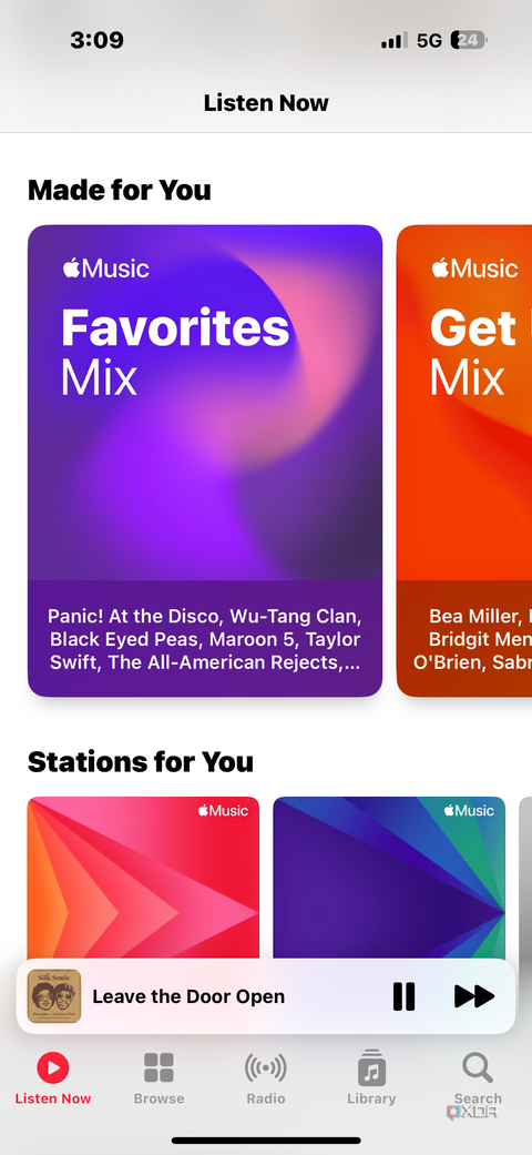 The favorites mix on Apple Music.