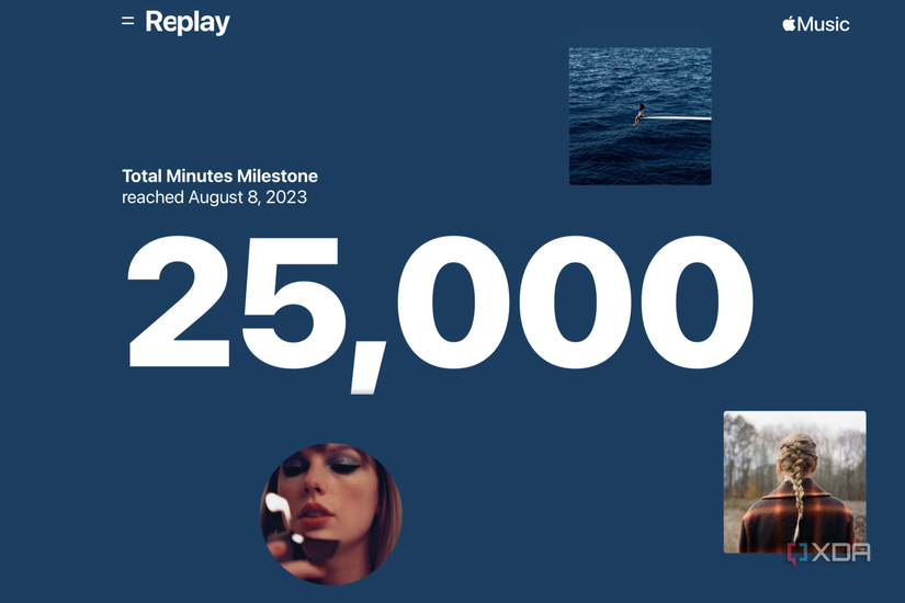 A minutes milestone reached on Apple Music.
