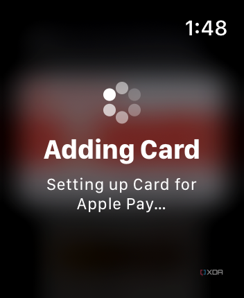 Adding Card progress wheel in Apple Wallet app on Apple Watch