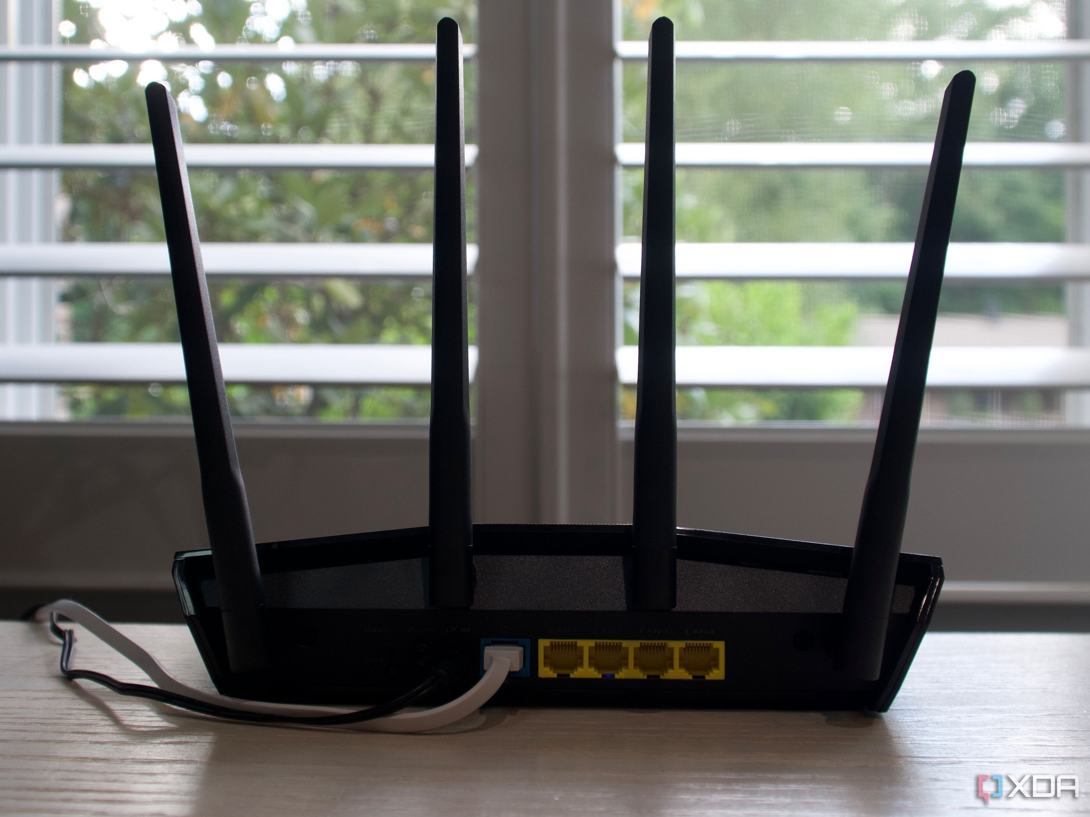 Asus RT-AX57 from the back