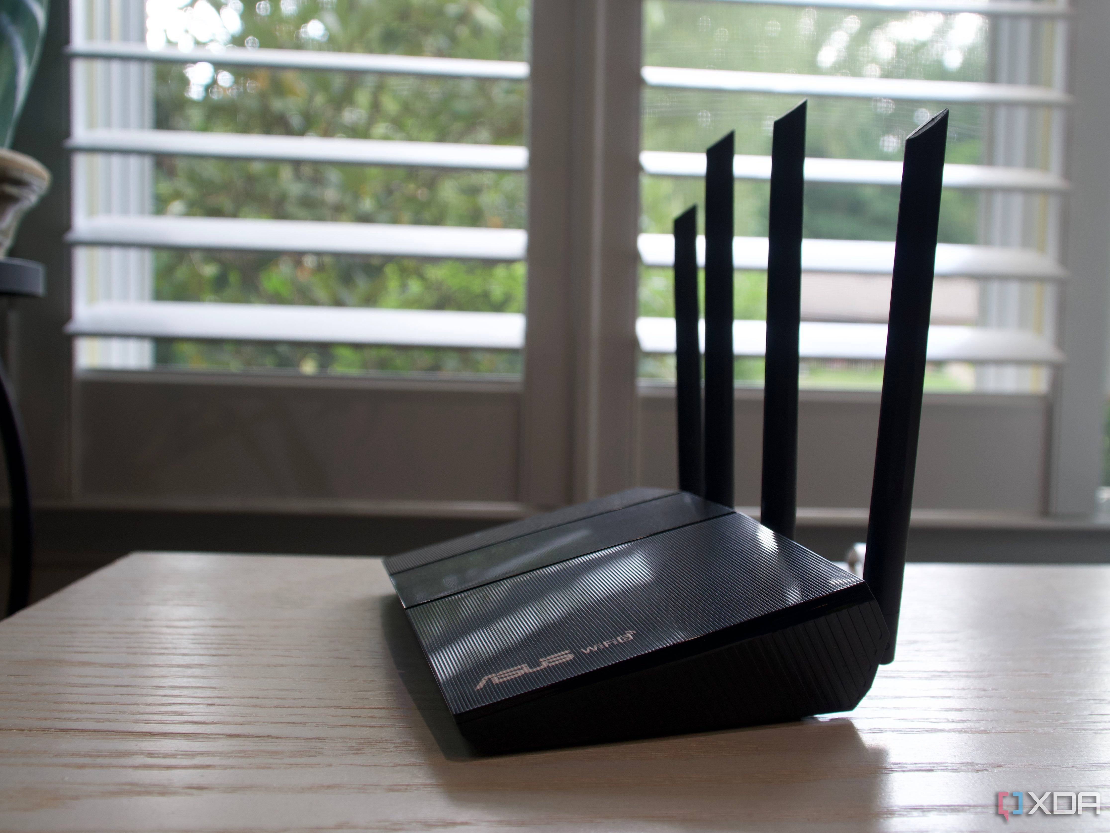 Asus RT-AX57 from the right side